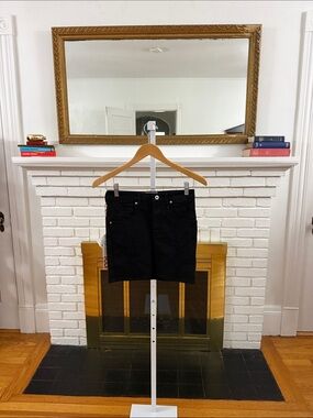 Fiorucci Black Mini Denim Skirt with Front Five-Pocket Design